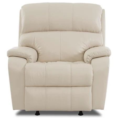 Casual Power Rocker Recliner with Power Head & Lumbar and USB Charging Port